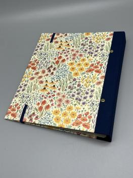 Ringbuch Planer A5 blau Blumen bunt  Rückseite